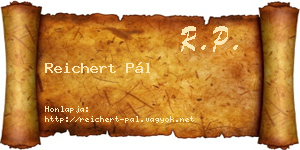 Reichert Pál névjegykártya